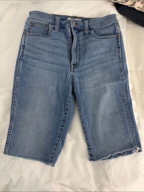 Madewell Light Blue Denim Knee-Length Jeans Shorts
